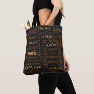 Tote Bag Chocolat, amandes et chocolat foncé Conception de 
