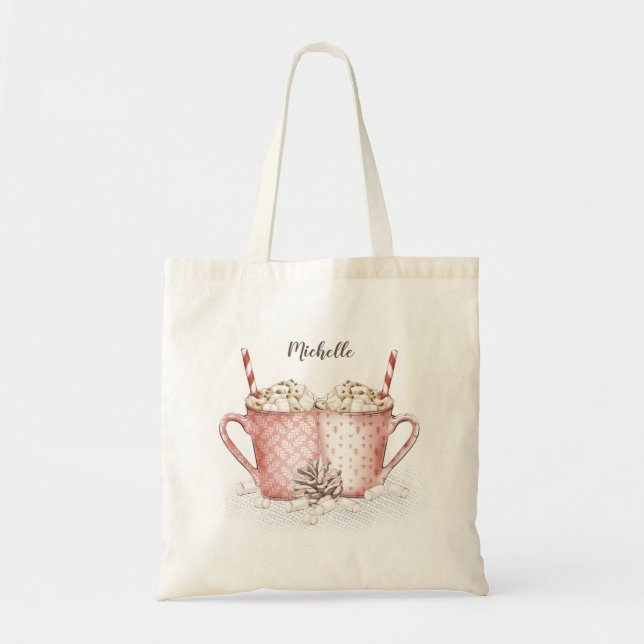 Tote Bag Chocolat chaud avec nom (Devant)