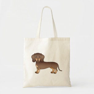 Tote Bag Chocolat Et Tan Cheveux Courte Dachshund Dessin Ch