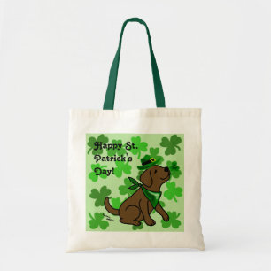 Tote Bag Chocolat Labrador du jour de St Patrick