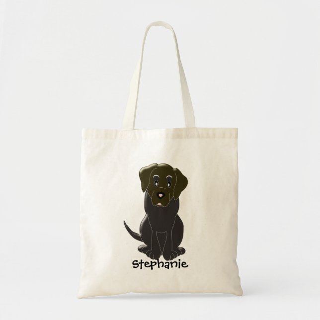 Tote Bag Chocolat Labrador personnalisé (Devant)