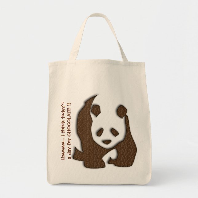 Tote Bag Chocolat Panda morte (Devant)