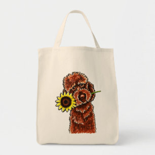 Tote Bag Chocolat solaire Labradoodle Off-Leash Art™