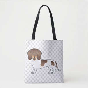Tote Bag Chocolat & Tan Pied Poil Court Dachshund & Pattes