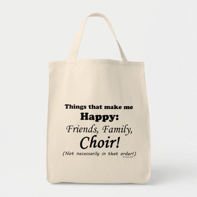 Tote Bag Choir Me Rend Heureux (Devant)