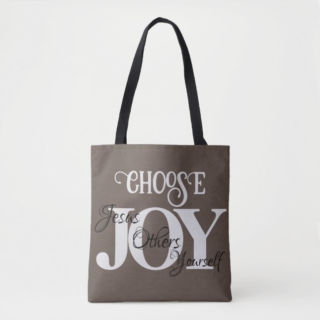 Tote Bag Choisissez Joy Jésus, Autres, Toi-même (Devant)