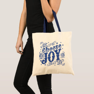 Tote Bag Choisissez la Joie – Élégant Floral