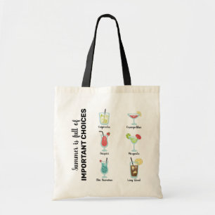 Tote Bag Choix important : Cocktails d'été