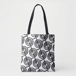 Tote Bag Chokurie a incliné le noir sur le blanc