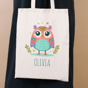 Tote Bag Chouette Bébé de couleur mignonne