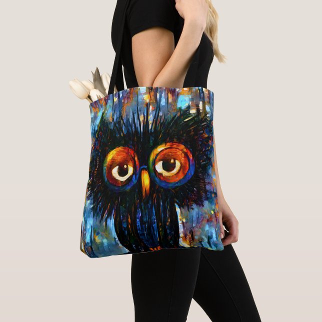 Tote Bag Chouette brillante et sage (De près)
