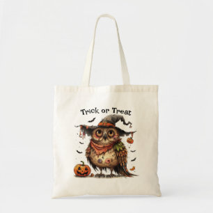 Tote Bag Chouette d'Halloween ou Chouette de traiter dans u