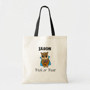 Tote Bag Chouette d'Halloween personnalisée