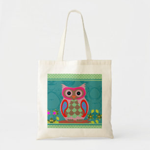Tote Bag Chouette et points d'art folklorique