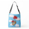 Chouette mignonne volant avec des ballons de coeur