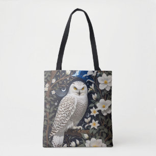 Tote Bag Chouette neigeuse Moonlight Moonflowers