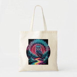 Tote Bag Chouette psychédélique Mandala - Trippy Forest Art