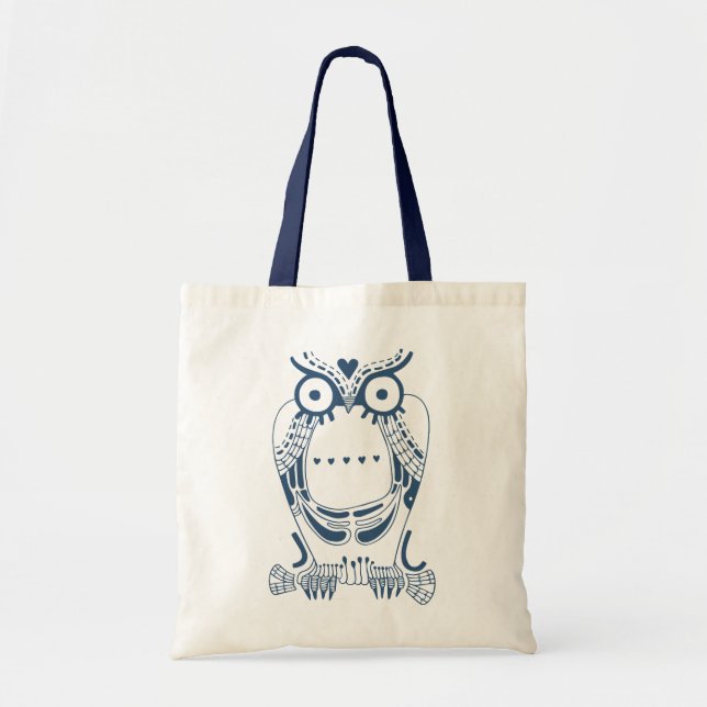 Tote Bag Chouette stylisée (Devant)