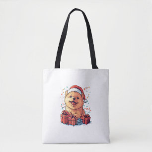 Tote Bag Chow Chow Chow Chow Santa Hat Drôle Noël Chien de 