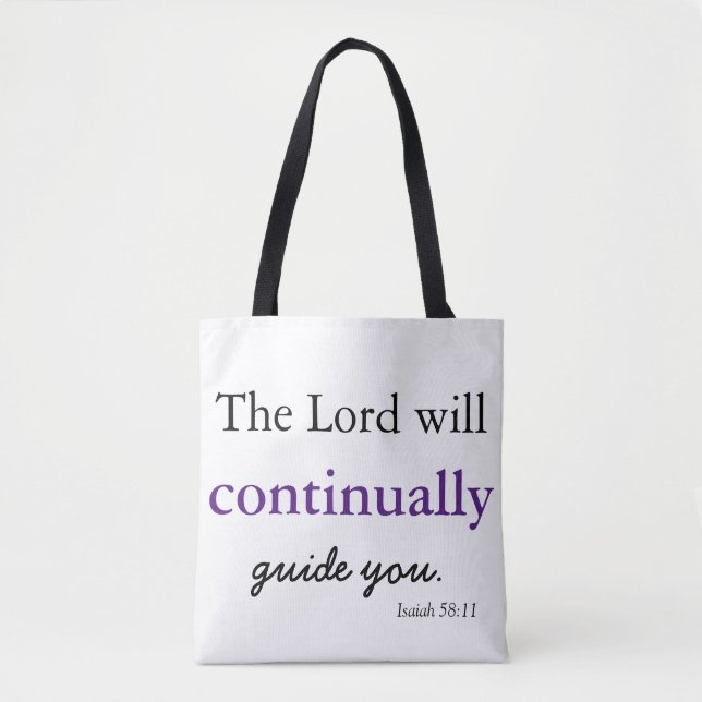 Tote Bag Chrétien Classique Le Seigneur Vous Guidera (Devant)