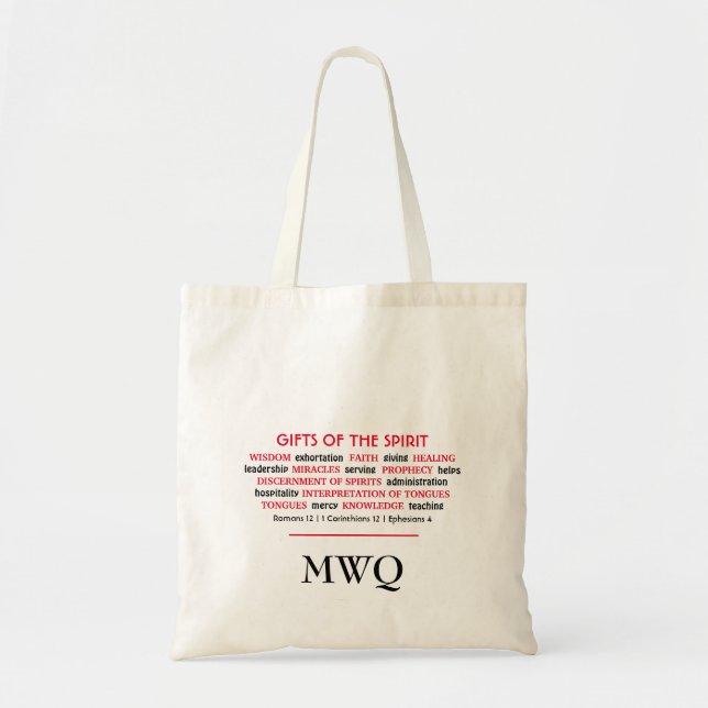 Tote Bag chrétien | DONS D'ESPRIT | Monogramme (Devant)
