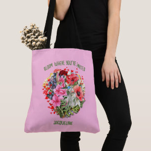 Tote Bag Christian BLOOM OÙ VOUS ÊTES PLANTÉ Rose Floral