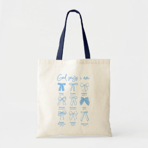 Tote Bag Christian Coquette Dieu dit que je suis