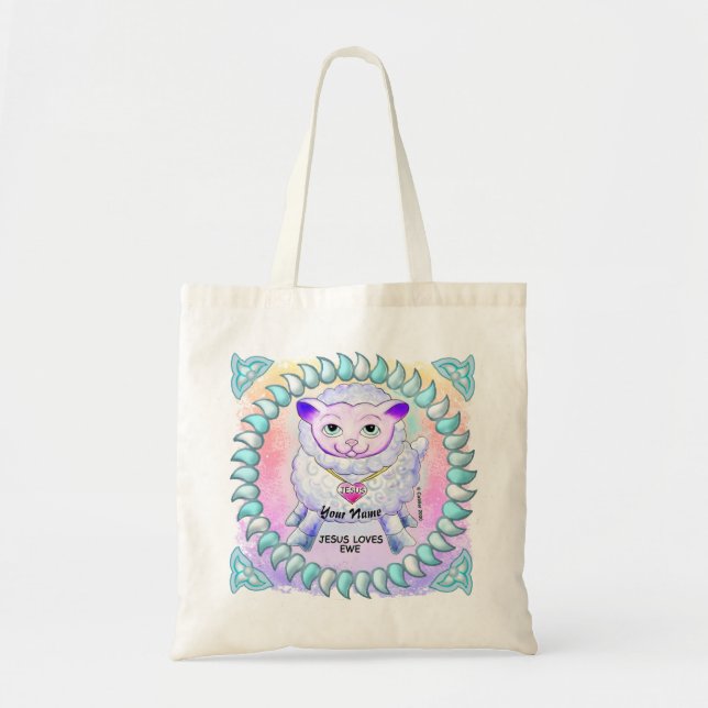 Tote Bag Christian Jesus Loves You  (Devant)