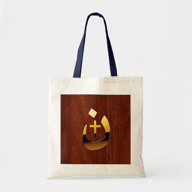 Tote Bag Christian Nazarene Solidarité sur le style acajou (Devant)