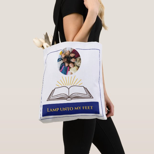 Tote Bag Christian Open Bible Rays Word of God (De près)