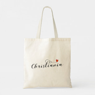 Tote Bag Christiania Drapeau Coeur, Fristaden Christiania