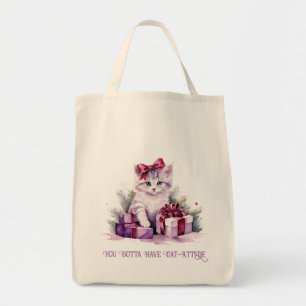 Tote Bag Christmas Cat
