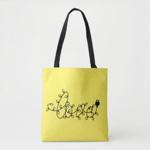 Tote Bag Christmas Lights Love Text-45871