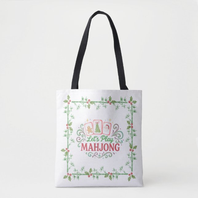 Tote Bag Christmas Mahjong  | Let's Play Mahjong (Devant)