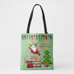 Tote Bag Christmas Spirit Père Noël Carry-all Fourre-tout