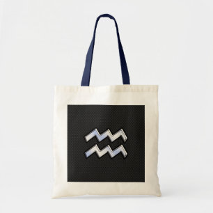 Tote Bag Chrome like Aquarius Zodiac Sign on snake