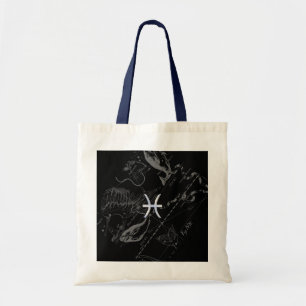Tote Bag Chrome Style Pisces Zodiac Connexion Hevelius