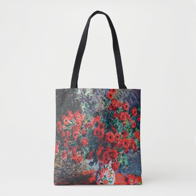 Tote Bag Chrysanthème rouge, Monet (Devant)