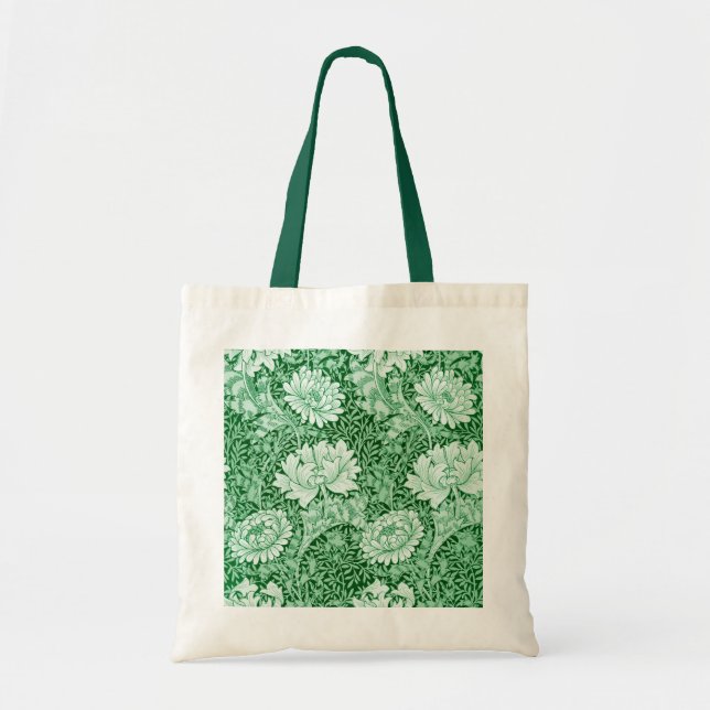 Tote Bag Chrysanthemum Green, William Morris (Devant)
