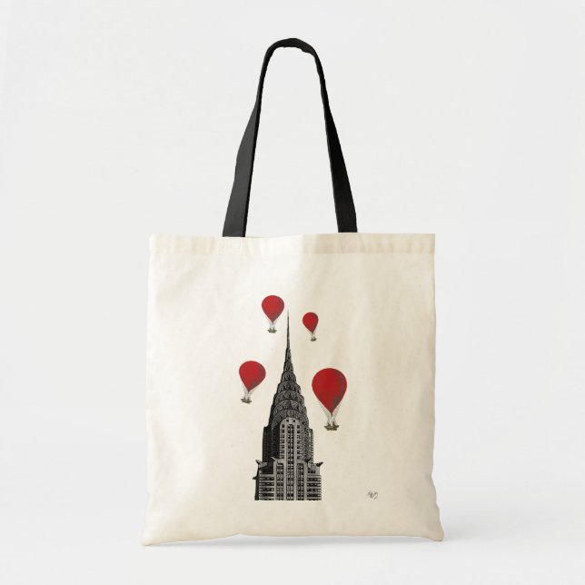 Tote Bag Chrysler Building et Red Hot Air Ballots (Devant)