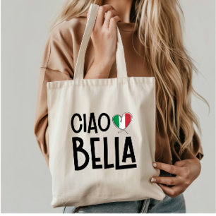 Tote Bag Ciao Bella - Coeur Italie mignonne