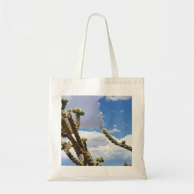 Tote Bag Ciel bleu Cactus (Devant)