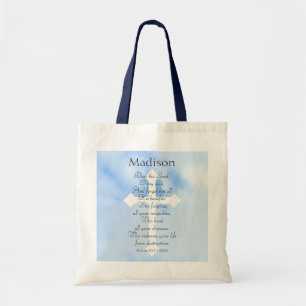 Tote Bag Ciel Bleu Chrétien guérison Bible Nom du couplet