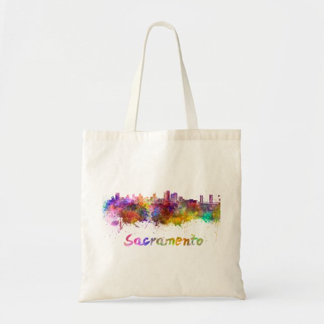 Tote Bag Ciel de Sacramento en aquarelle (Devant)