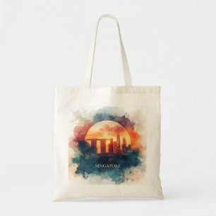 Tote Bag Ciel de Singapour rétro