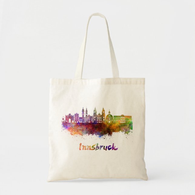 Tote Bag Ciel d'Innsbruck en aquarelle (Devant)