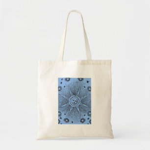 Tote Bag Ciel Nocturne Antique Étoiles Soleil Zodiaque Médi