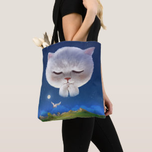 Tote Bag Ciel nocturne avec chat
