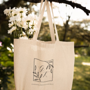 Tote Bag Cimier botanique Monogramme intemporel