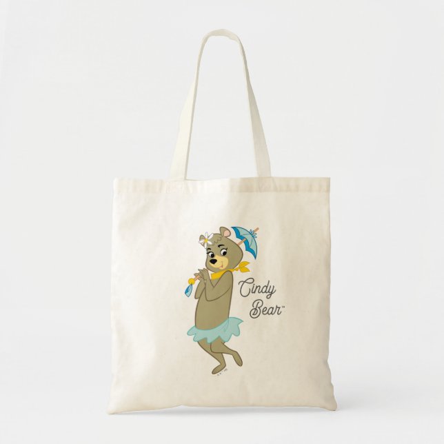 Tote Bag Cindy Bear tenant le parasol (Devant)